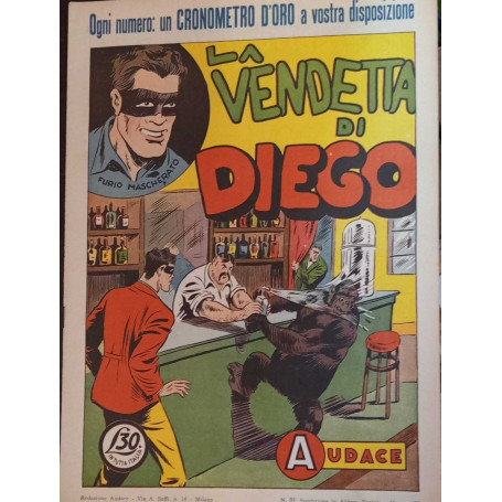 Albo Audace - Furio mascherato originale n. 93. La vendetta di Diego.