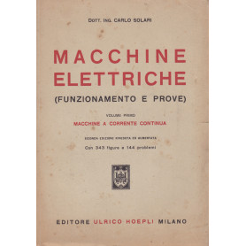 Macchine elettriche (Funzionamento e prove). I. Macchine a corrente continua.