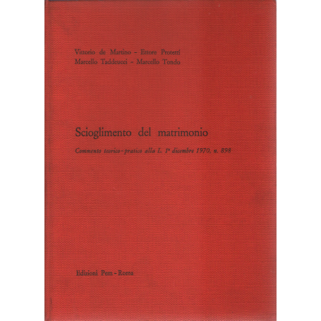 Scioglimento del matrimonio.