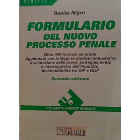 Formulario del nuovo processo penale. Con floppy disk.