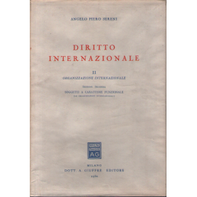Diritto internazionale. II: organizzazione internazionale.