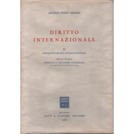 Diritto internazionale. II: organizzazione internazionale.