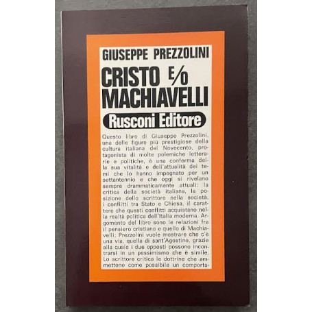 Cristo e/o Machiavelli