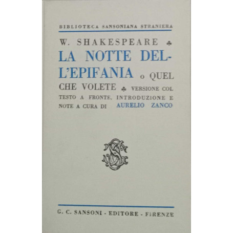 La notte dell'epifania o Quel che volete