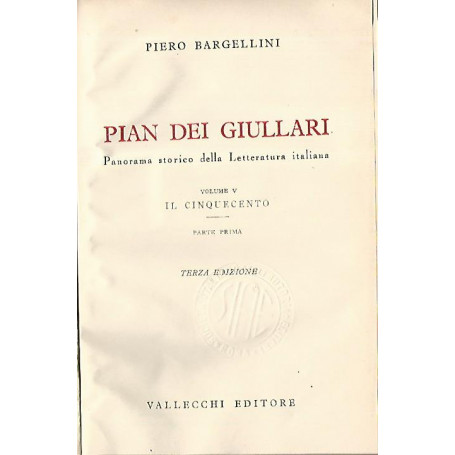 Pian dei giullari. Volume V. Il cinquecento