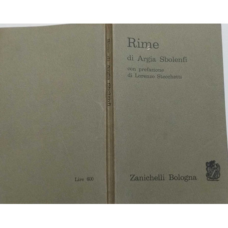 Rime di Argia Sbolenfi con prefazione di Lorenzo Stecchetti