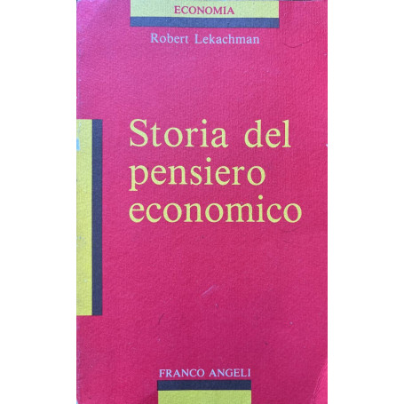 Storia del pensiero economico.