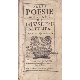 Delle poesie meliche. Parte quarta.