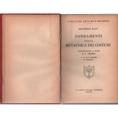 Fondamenti della metafisica dei costumi.