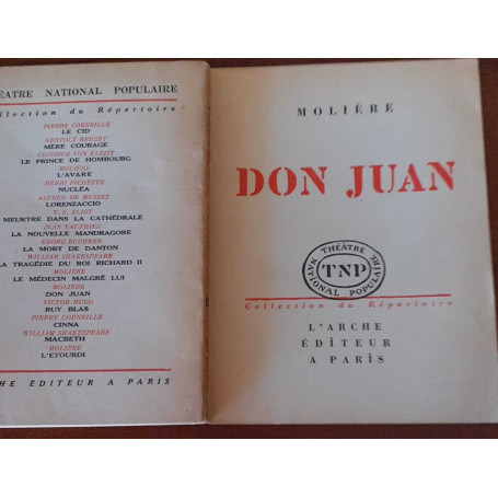 Don Juan ou le festin de Pierre. Comédie