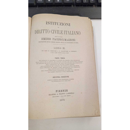 Istituzioni di diritto civile Italiano (Libro III) parte terza