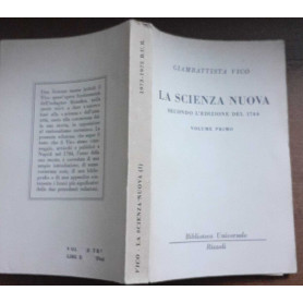 La scienza nuova secondo l'edizione del 1744. Volume primo.