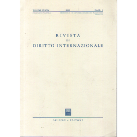 Rivista di Diritto Internazionale. Vol. LXXXV fasc. 1.