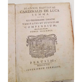 Summa sive sui celeberrimi theatri veritatis et justitiae compendium (tomus secundus)