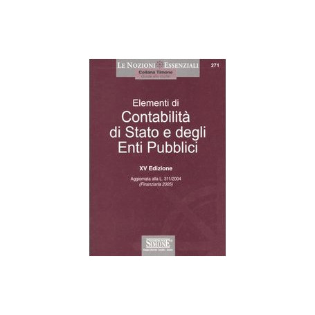 Elementi di contabilità di Stato e degli enti pubblici