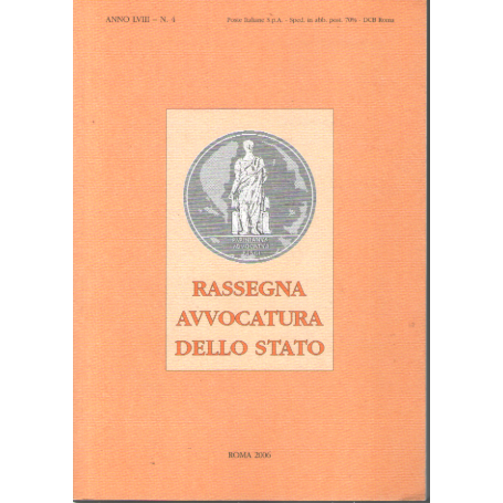 Rassegna avvocatura dello Stato. Anno LVIII n. 4.