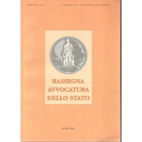 Rassegna avvocatura dello Stato. Anno LX n. 1.