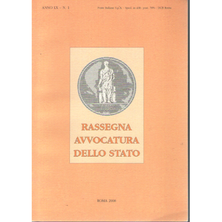 Rassegna avvocatura dello Stato. Anno LX n. 1.