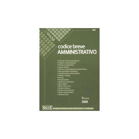 Codice breve amministrativo.