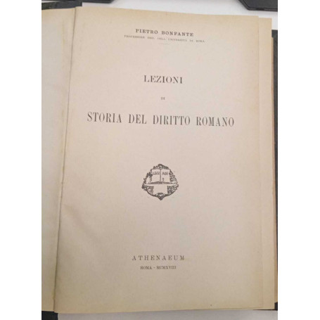 Lezioni di storia del diritto romano.