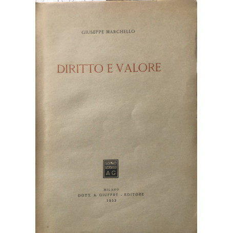 Diritto e valore.