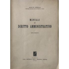 Manuale di diritto amministrativo.