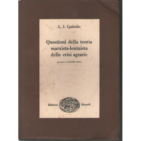 Questioni della teoria marxista-leninista delle crisi agrarie.