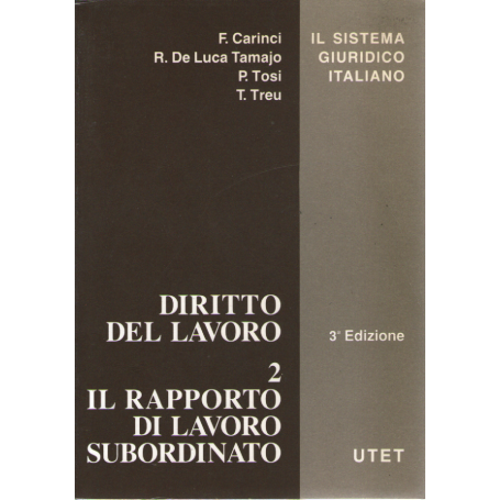 Diritto del lavoro. Vol. 2: Il rapporto di lavoro subordinato.