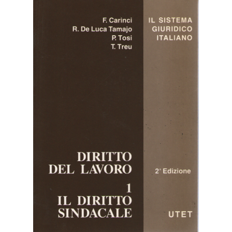 Diritto del lavoro. Il diritto sindacale (Vol. 1).