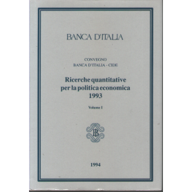 Ricerche quantitative per la politica economica 1993 2 voll.