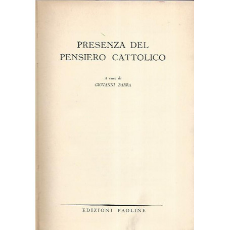 Presenza del pensiero cattolico