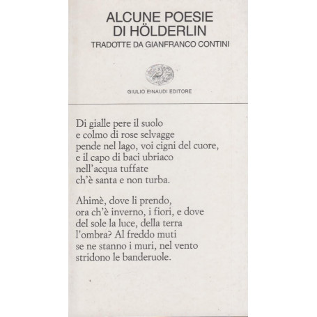 Alcune poesie di Holderlin