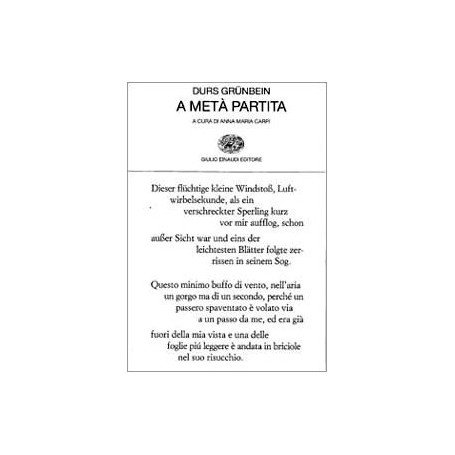 A metà partita. Testo tedesco a fronte.