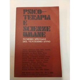 Psicoterapia e scienze umane. Numero speciale nel ventesimo anno. Anno XX - N.3 1986.