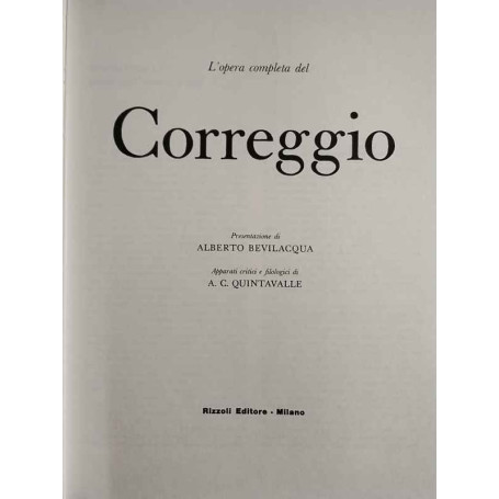 L'opera completa del Correggio.