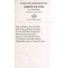 Canto di vita e altre poesie. Testo originale a fronte