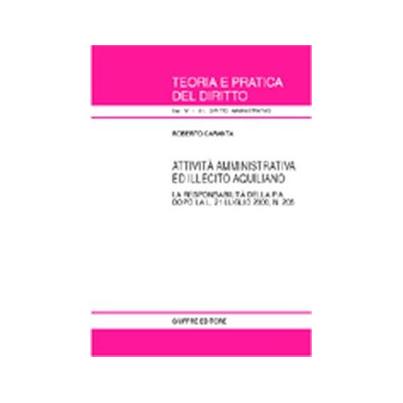 Attività amministrativa ed illecito aquiliano. La responsabilità della p. a. dopo la L. 21 luglio 2000 n. 205