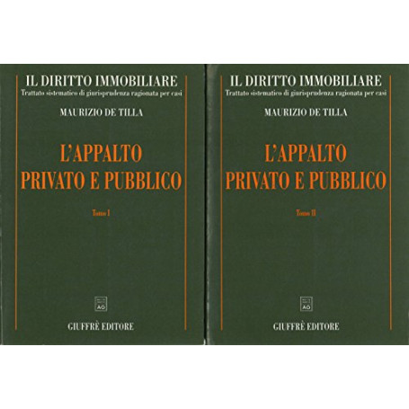 Il diritto immobiliare. L'Appalto privato e pubblico 2 voll.