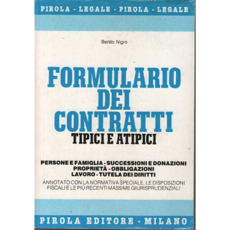 Formulario dei contratti tipici e atipici