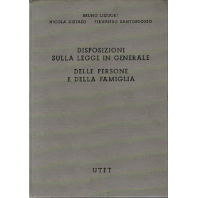 Disposizioni sulla legge in generale delle persone e della famiglia.