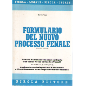 Formulario del nuovo processo penale