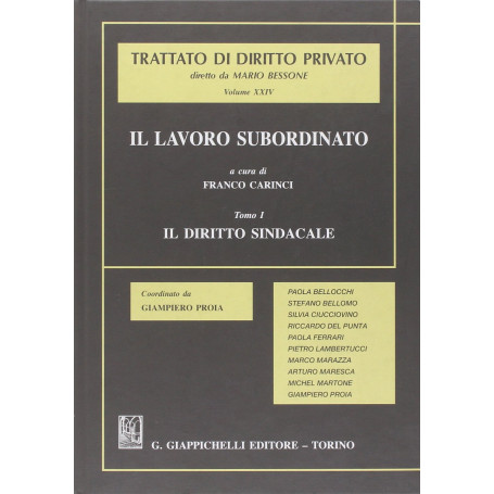 Il lavoro subordinato. Il diritto sindacale: Vol. 1