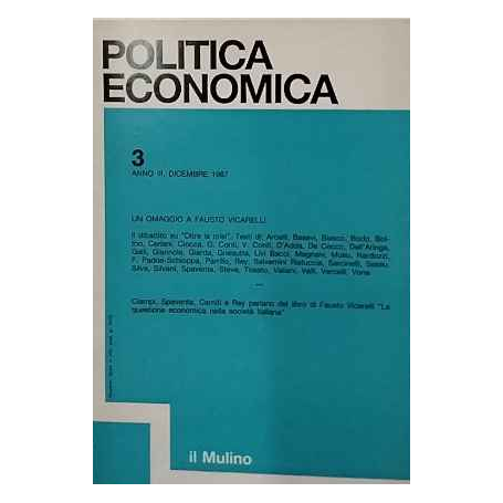 Politica economica n.3 anno 1987