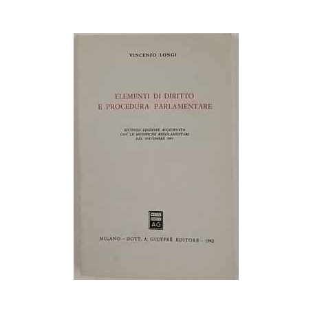 Elementi di diritto e procedura parlamentare