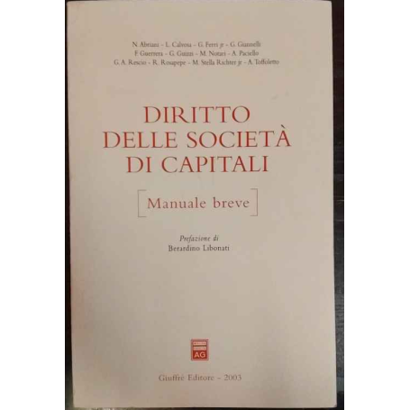 Diritto delle società di capitali. Manuale breve