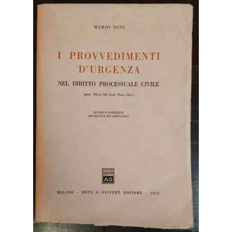 I provvedimenti di urgenza nel diritto processuale civile