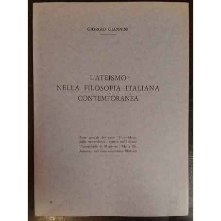 L'ateismo nella filosofia italiana contemporanea