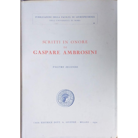 Scritti in onore di Gaspare Ambrosini. Volume 2