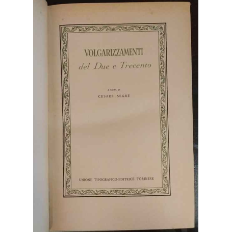 Volgarizzamenti del Due e Trecento