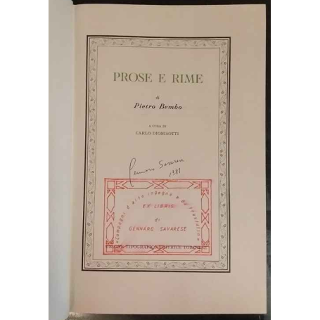 Prose e rime di Pietro Bembo